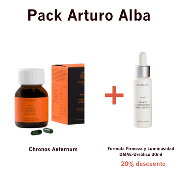 Pack Arturo Alba Cápsulas Chronos Aeternum + DMAE Ursólico